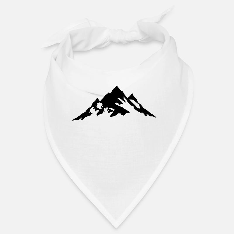 Berg, Berge - Bandana - Weiß
