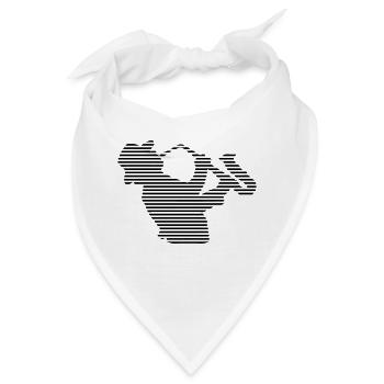 Saxofonspieler / Raster - Bandana - Weiß - Vorne