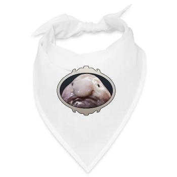 Blobfisch - Hässlicher Fisch - Mr Blob - Bandana - Weiß - Vorne