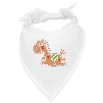 Pfefferkuchen Pferd - Lebkuchen - Backen - Gebäck - Bandana - Weiß - Vorne