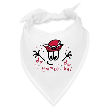 Fasching mit Konfetti, Karneval - Bandana - Weiß - Vorne