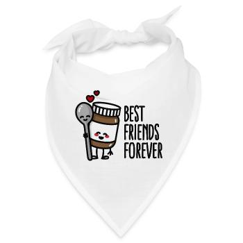 Best friends forever chocolate spread / spoon BFF - Bandana - Weiß - Vorne