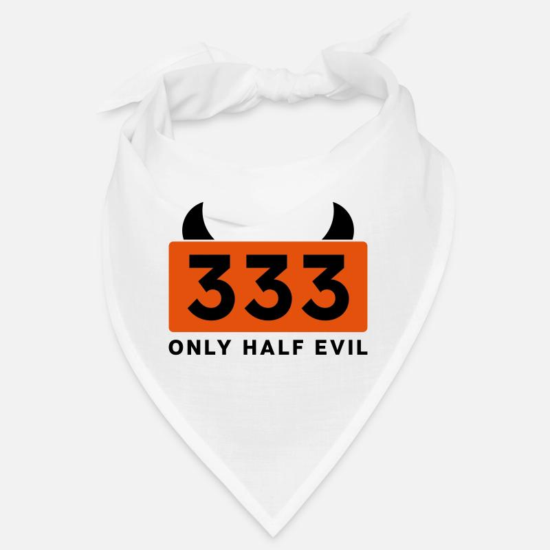 333 ONLY HALF EVIL - Bandana - white