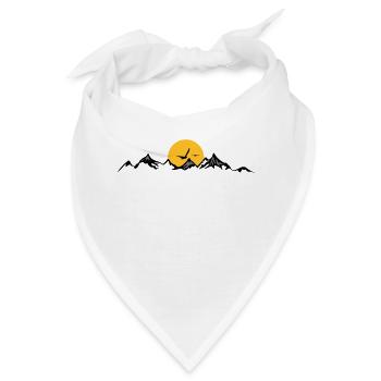 BERGE Gebirge Landschaft Silhouette Panorama - Bandana - Weiß - Vorne