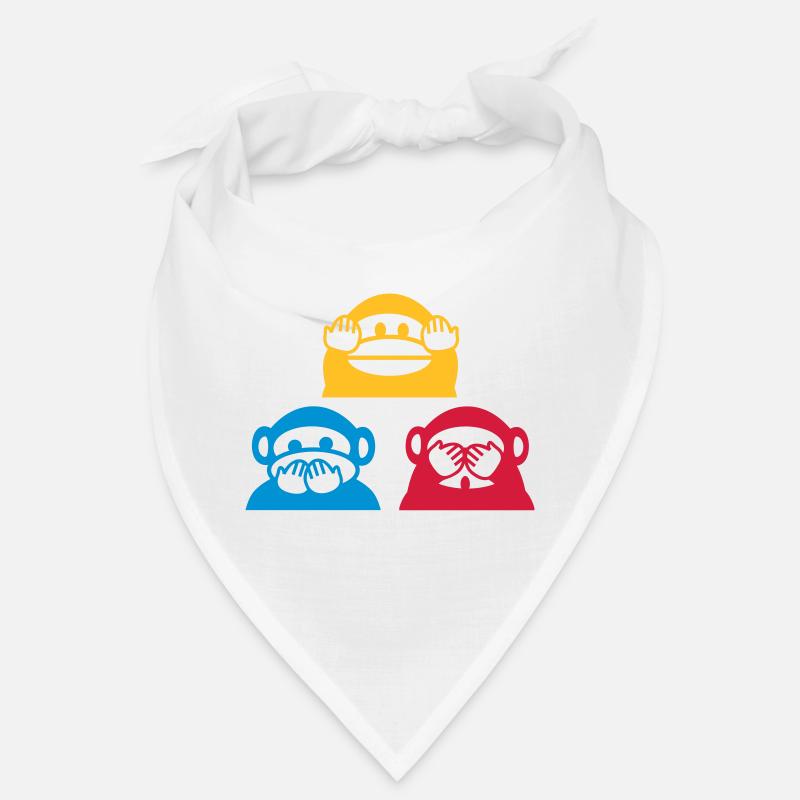 Three monkeys triangle Bandana