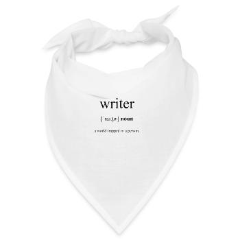 Writer (Schriftsteller) Definition Dictionary - Bandana - Weiß - Vorne