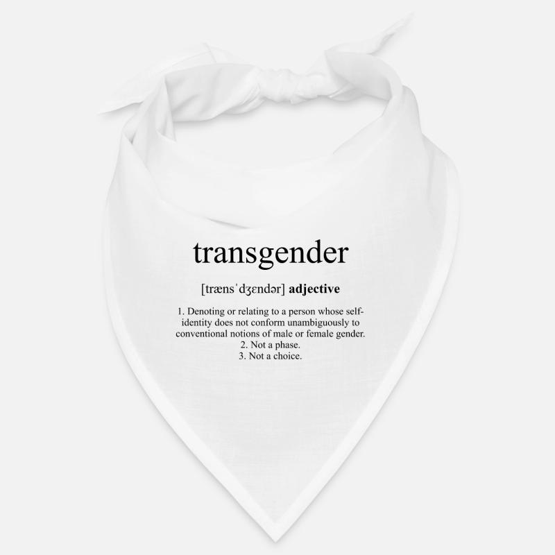 Transgender Definition Dictionary - Bandana - white