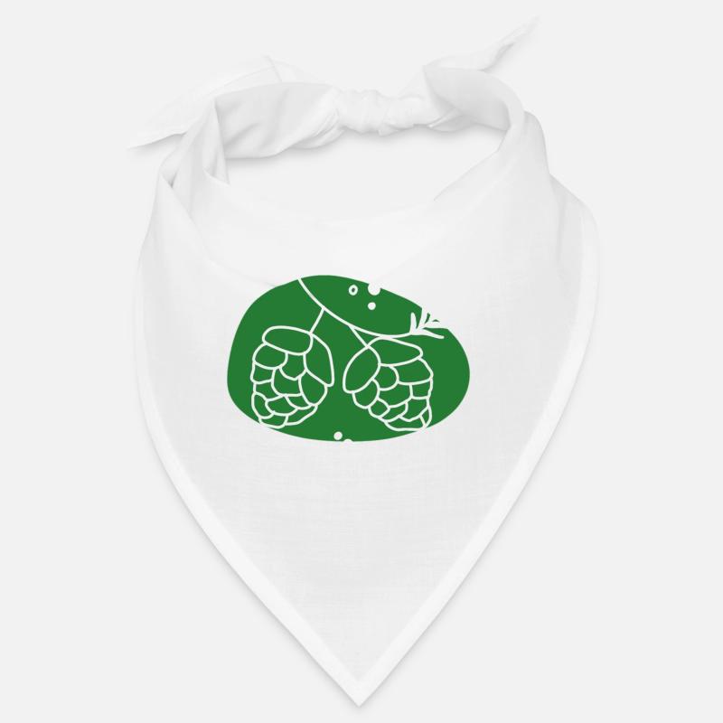 fir cone - Bandana - white
