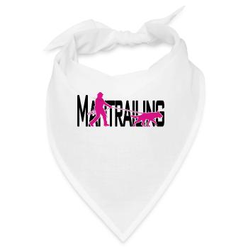 Mantrailing Pink/Schwarz - Bandana - Weiß - Vorne