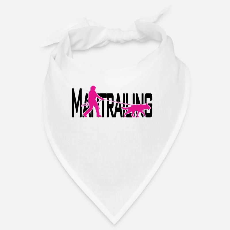 Mantrailing rose / noir - Bandana - blanc