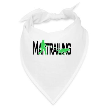 Mantrailing Schwarz/grün - Bandana - Weiß - Vorne