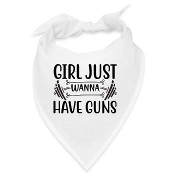 girl just wanna have guns - Bandana - Weiß - Vorne