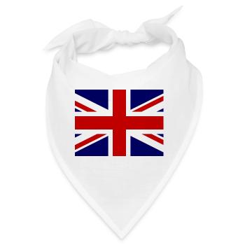 Mund- mit Flagge Großbritannien - Bandana - Weiß - Vorne
