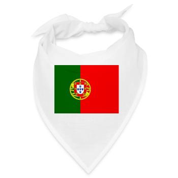 Mund- mit der Flagge Portugal - Bandana - Weiß - Vorne