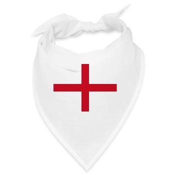 Mund- mit der Flagge England - Bandana - Weiß - Vorne