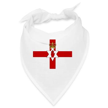Mund- mit der Flagge Nordirland - Bandana - Weiß - Vorne