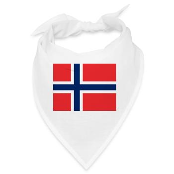 Mund- mit der Flagge Norwegen - Bandana - Weiß - Vorne