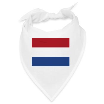 Mund- mit der Flagge Niederlande - Bandana - Weiß - Vorne