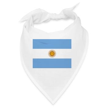 Mund- mit der Flagge Argentinien - Bandana - Weiß - Vorne