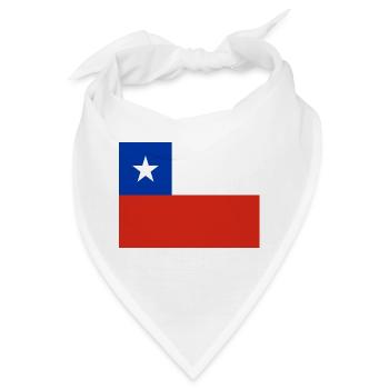 Mund- mit der Flagge Chile - Bandana - Weiß - Vorne