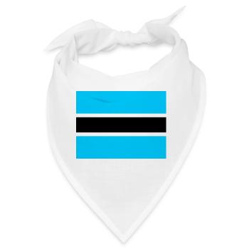 Mund- mit der Flagge Botswana - Bandana - Weiß - Vorne
