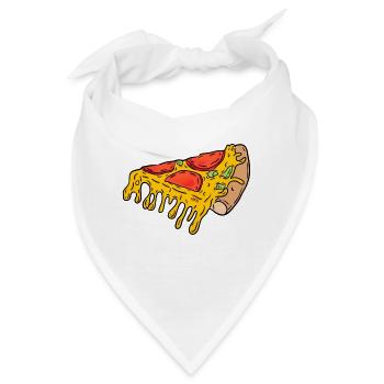 Pizzastück - Bandana - Weiß - Vorne