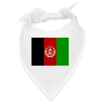 Mund- mit der Flagge Afghanistan - Bandana - Weiß - Vorne