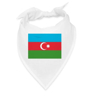 Mund- mit der Flagge Azerbaijan - Bandana - Weiß - Vorne
