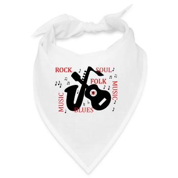 ROCK FOLK - Bandana - Weiß - Vorne