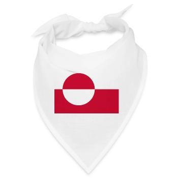 Mund- mit der Flagge Grönland - Bandana - Weiß - Vorne