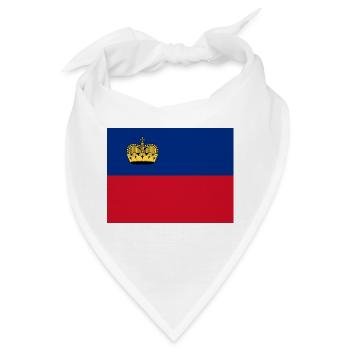 Mund- mit Flagge Liechtenstein - Bandana - Weiß - Vorne