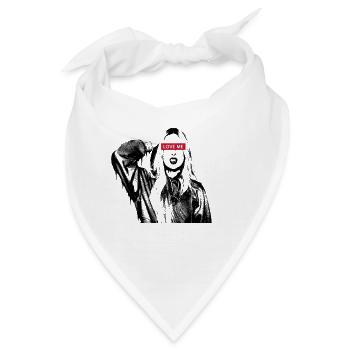 Love Me - Liebe Mich - Frau - Mädchen - Graffiti - Bandana - Weiß - Vorne
