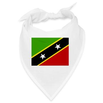 Mund- mit St. Kitts und Nevis - Bandana - Weiß - Vorne