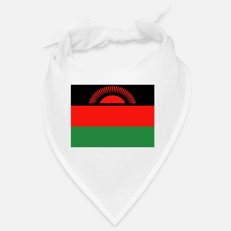 Bouche avec drapeau Malawi Bandana