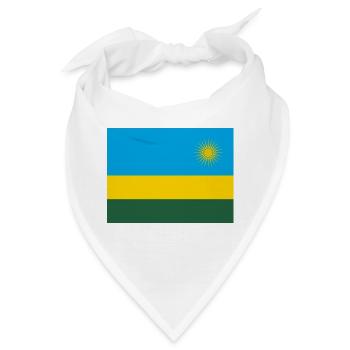 Mund- mit der Flagge Rwanda - Bandana - Weiß - Vorne
