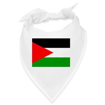 Mund- mit der Flagge Palästina - Bandana - Weiß - Vorne