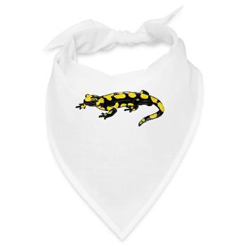 Feuersalamander / Fire Salamander I - Bandana - Weiß - Vorne