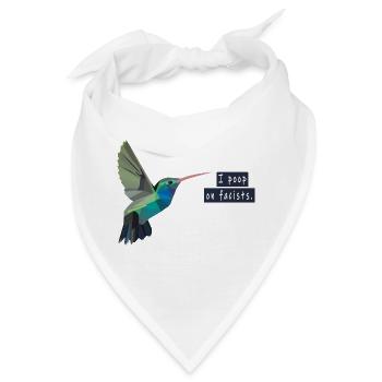 I poop on fascists - Bandana - Weiß - Vorne