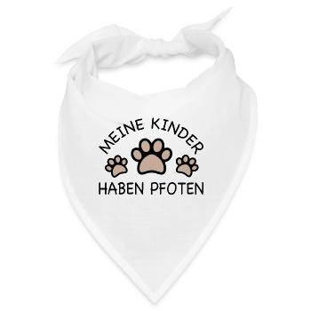 Meine Kinder haben Pfoten - Bandana - Weiß - Vorne