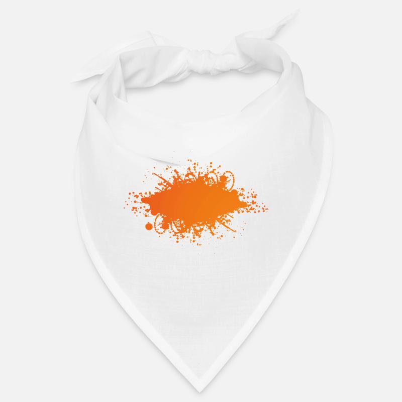 Farbe Klecks Spritzer Maler Geschenk bunt orange Bandana