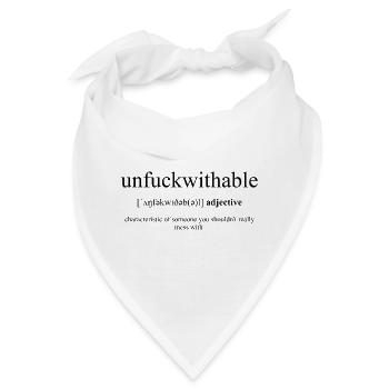 Unfuckwithable Definition Dictionary - Bandana - Weiß - Vorne