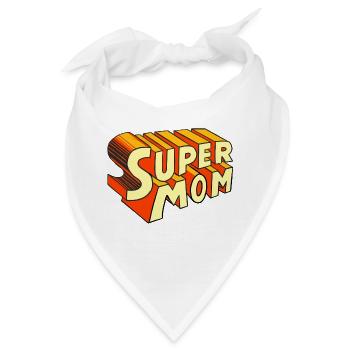 Supermom Love Heart Queen Princess Superstar Logo - Bandana - Weiß - Vorne