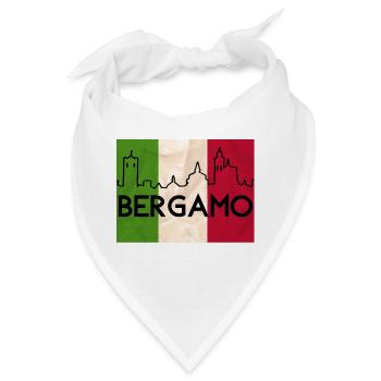 Bergamo dreifarbige Flagge - Bandana - Weiß - Vorne