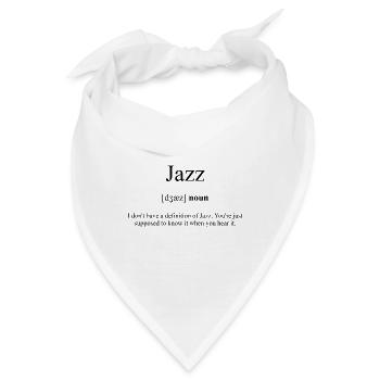 Jazz (Musikstil) Definition Dictionary - Bandana - Weiß - Vorne