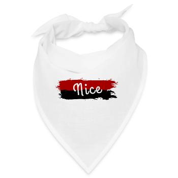 Nizza Rugby Club Farben Geschenk für Nizza - Bandana - Weiß - Vorne