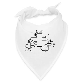 Schaltkreis 1 - Bandana - Weiß - Vorne