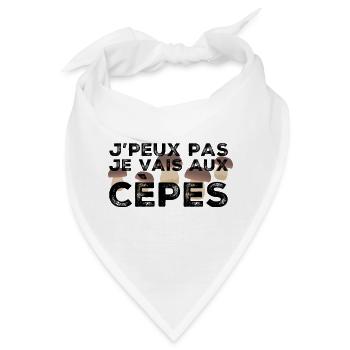Ich kann nicht zum Steinpilz. - Bandana - Weiß - Vorne