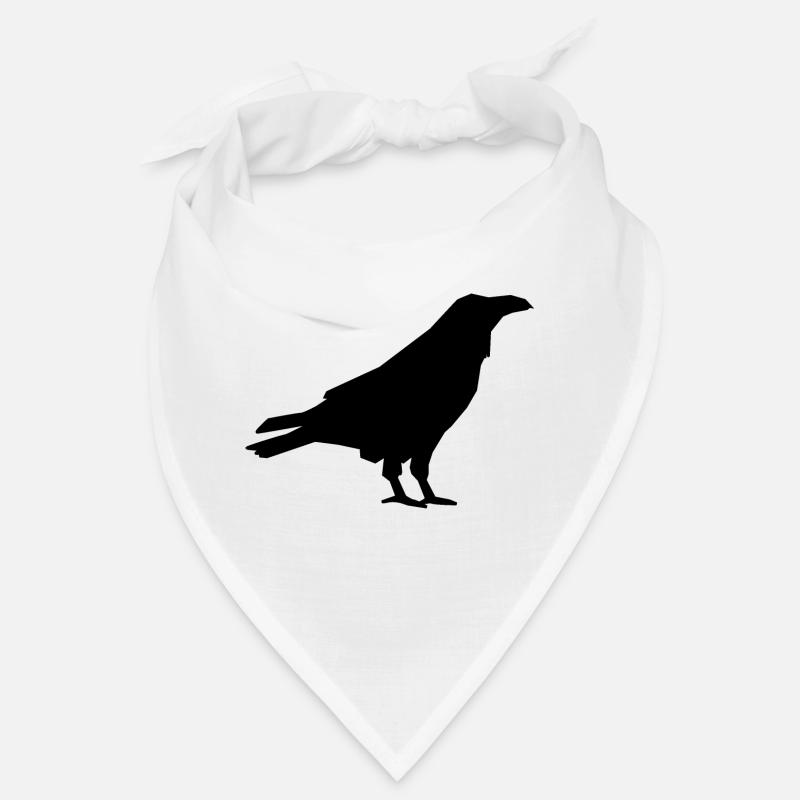 Krähe - Bandana - Weiß
