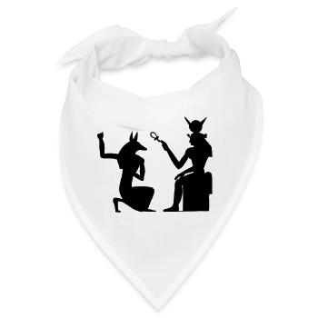 Pyramide Ägyptische Hieroglyphen Pharao - Bandana - Weiß - Vorne