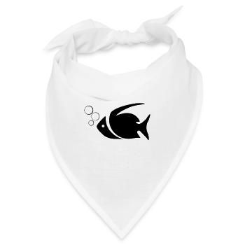Fish, aquarium, aquarium hobby - Bandana - Weiß - Vorne
